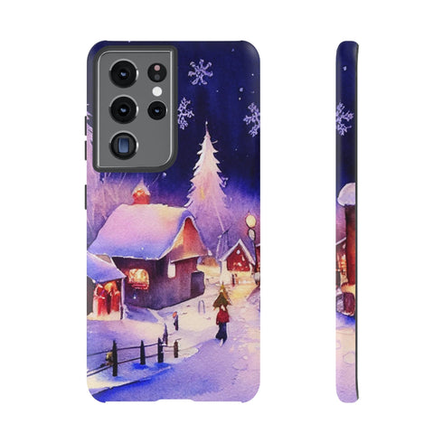 Christmas Homes in the Snow - Impact Resistant Phone Case Samsung Galaxy S21 Ultra Matte